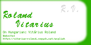 roland vitarius business card
