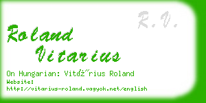 roland vitarius business card